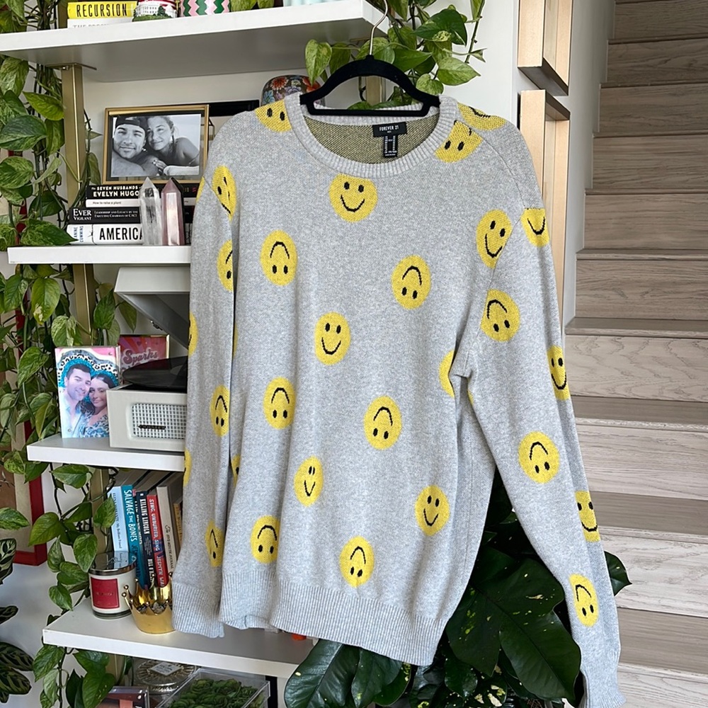 Oversized smiley sweater